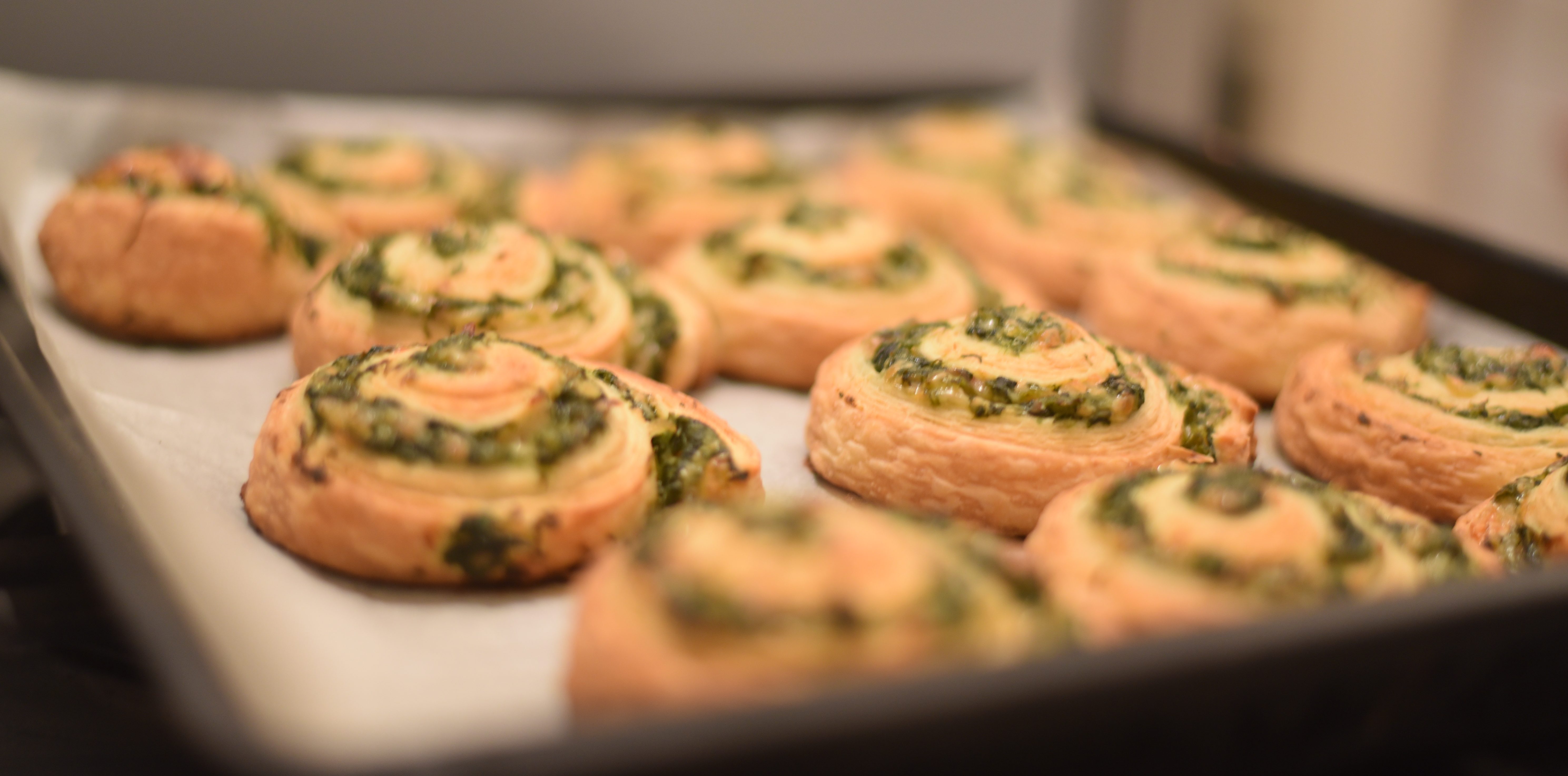 Spinach and cheese rolls