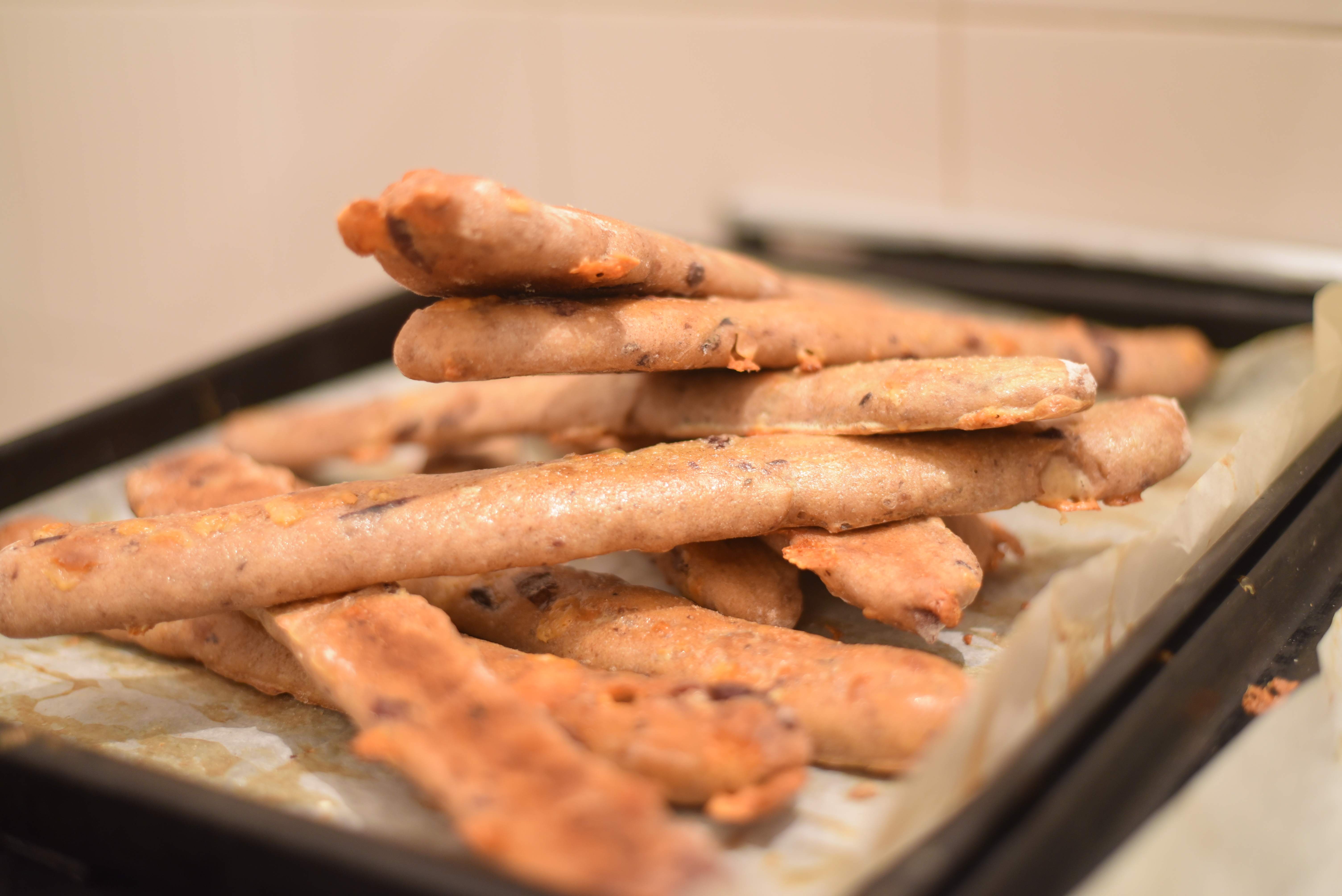 olive and cheese bread sticks