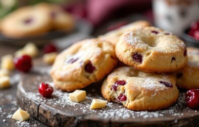 White Chocolate and Cranberry Biscuits