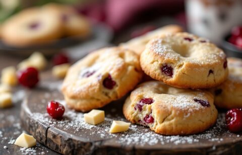 White Chocolate and Cranberry Biscuits